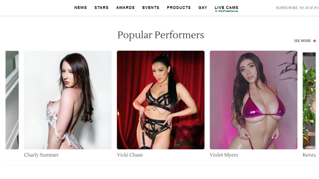 AVN Profiles of Veteran Performers