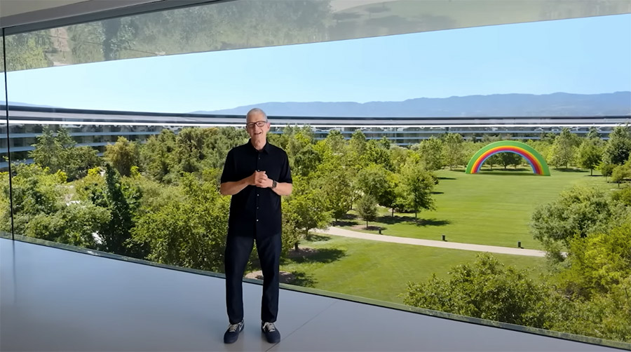 Tim Cook welcoming attendees to WWDC 2025.