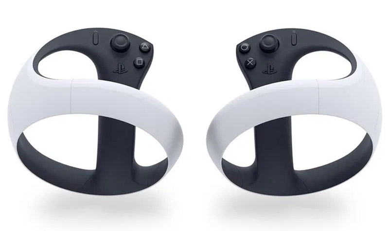 Playstation VR2 Sense controllers, now compatible with Vision Pro.