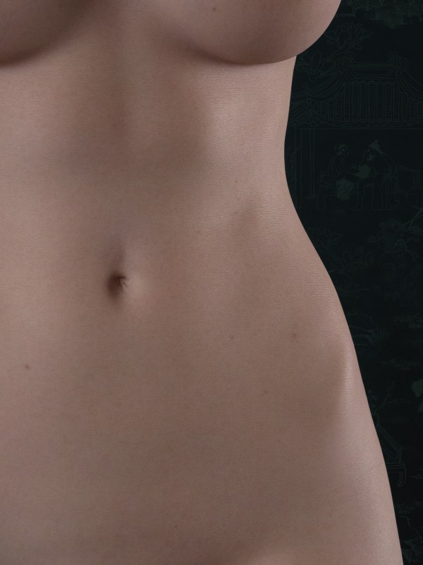 Close-up of realistic skin and makeup on Zelex 2.0 series