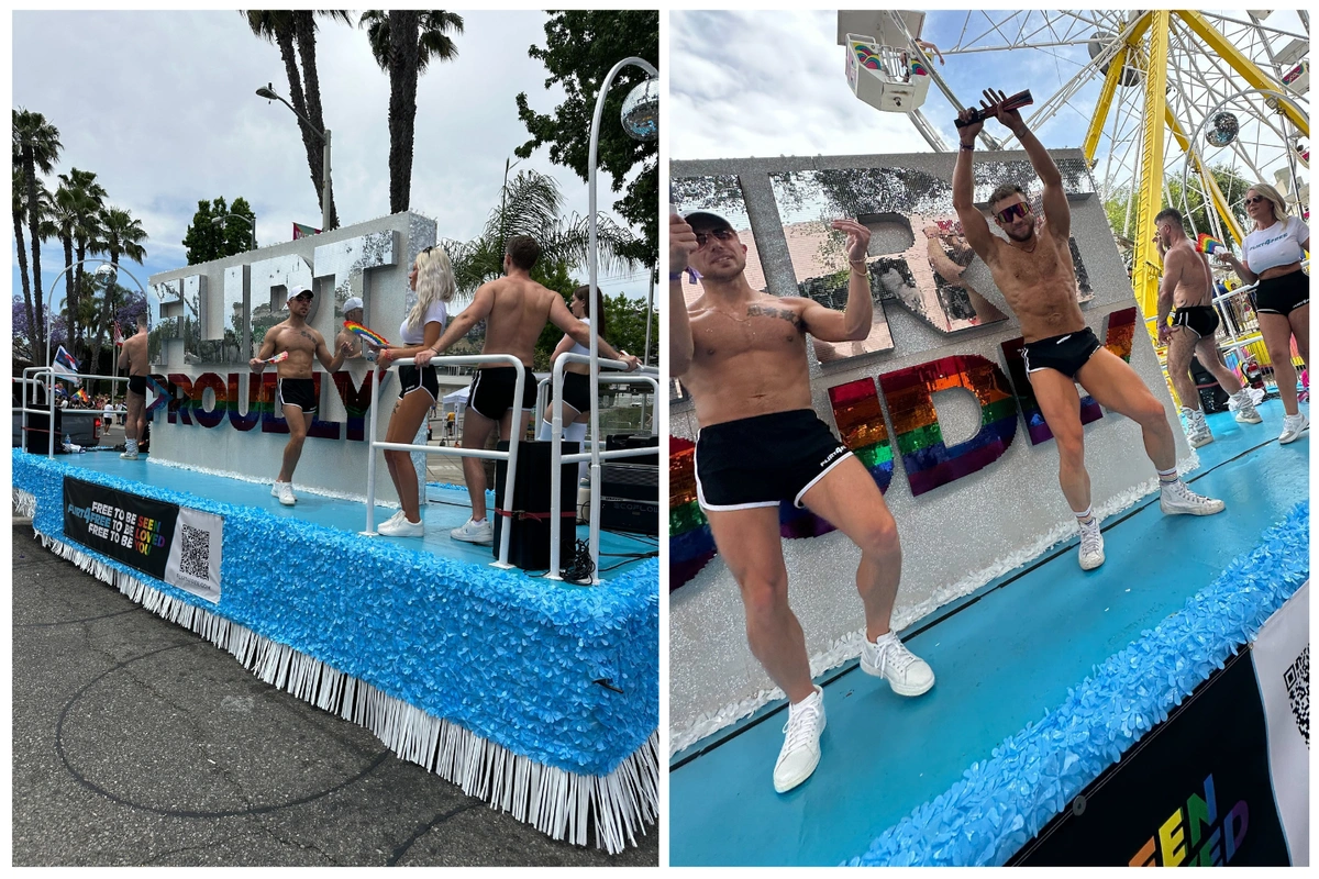 Dancing on the Flirt4Free float