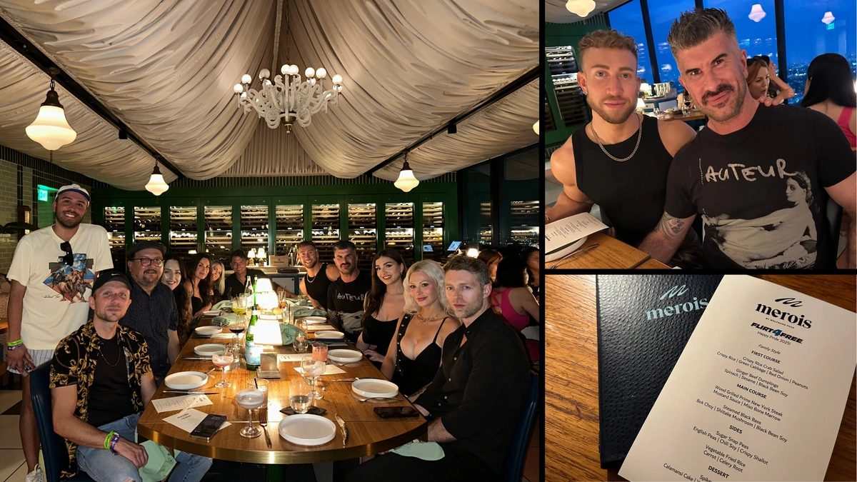 Celebratory dinner in Hollywood Hills