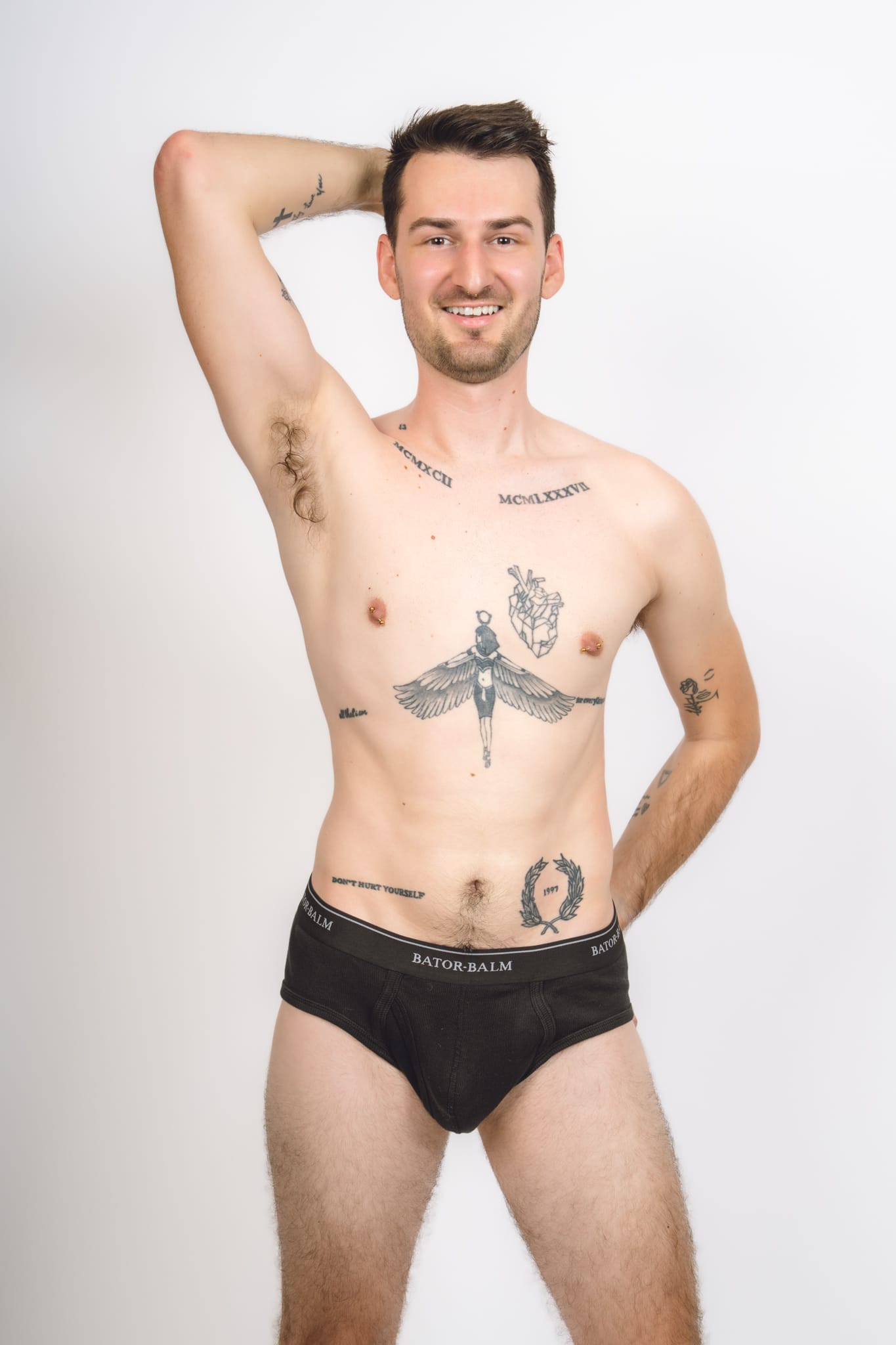 Parker Woods posing for BateWorld promos