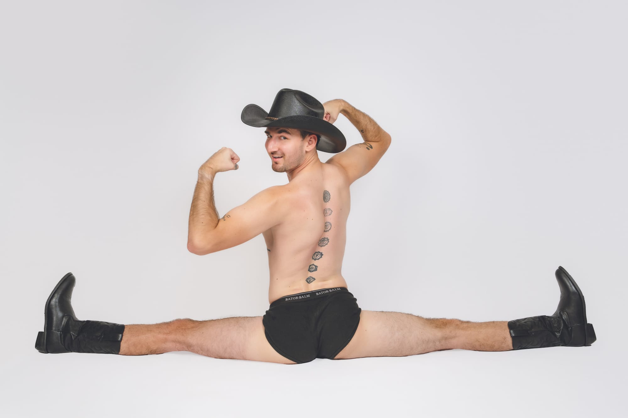 Full body promotional photo of Parker Woods