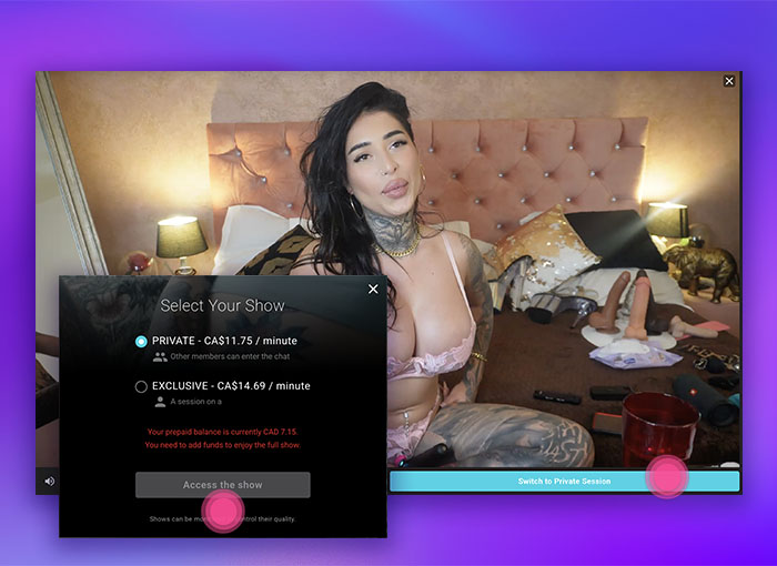  collage of different cam models