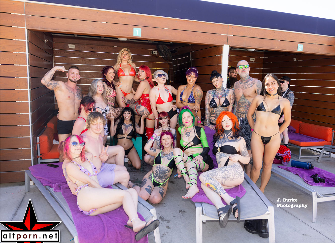 Creators lounging by the pool at AltStar Expo 2025