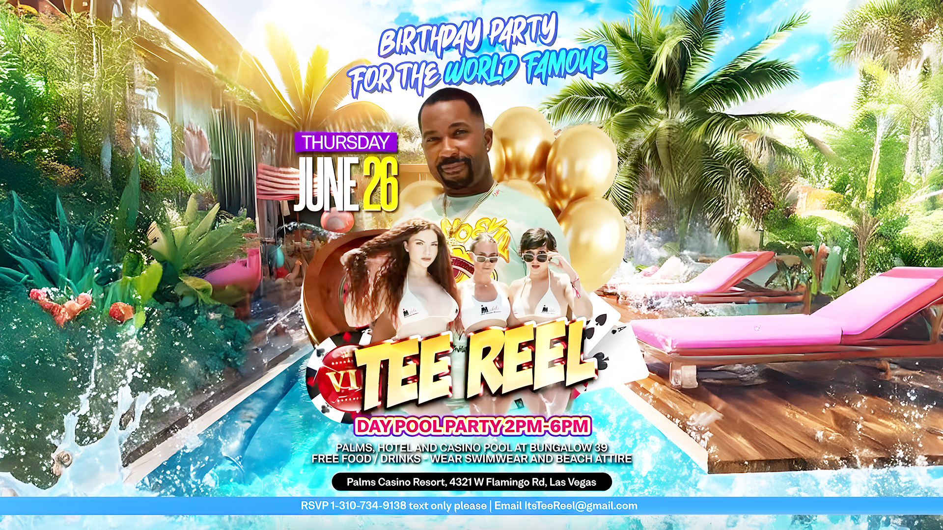 Tee Reel Is Kicking Off Summer 2025 With a Splashy Pool Party at The Palms—And You’re Invited