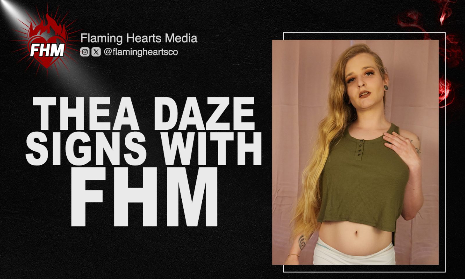 Thea Daze Ignites Her Career, Signs Exclusive Deal with Flaming Hearts Media