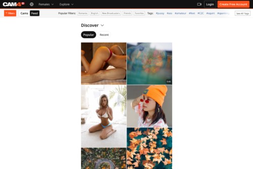 Creator uploading content to CAM4
