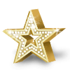 A golden star icon for the CAM4 Gold Star Race.