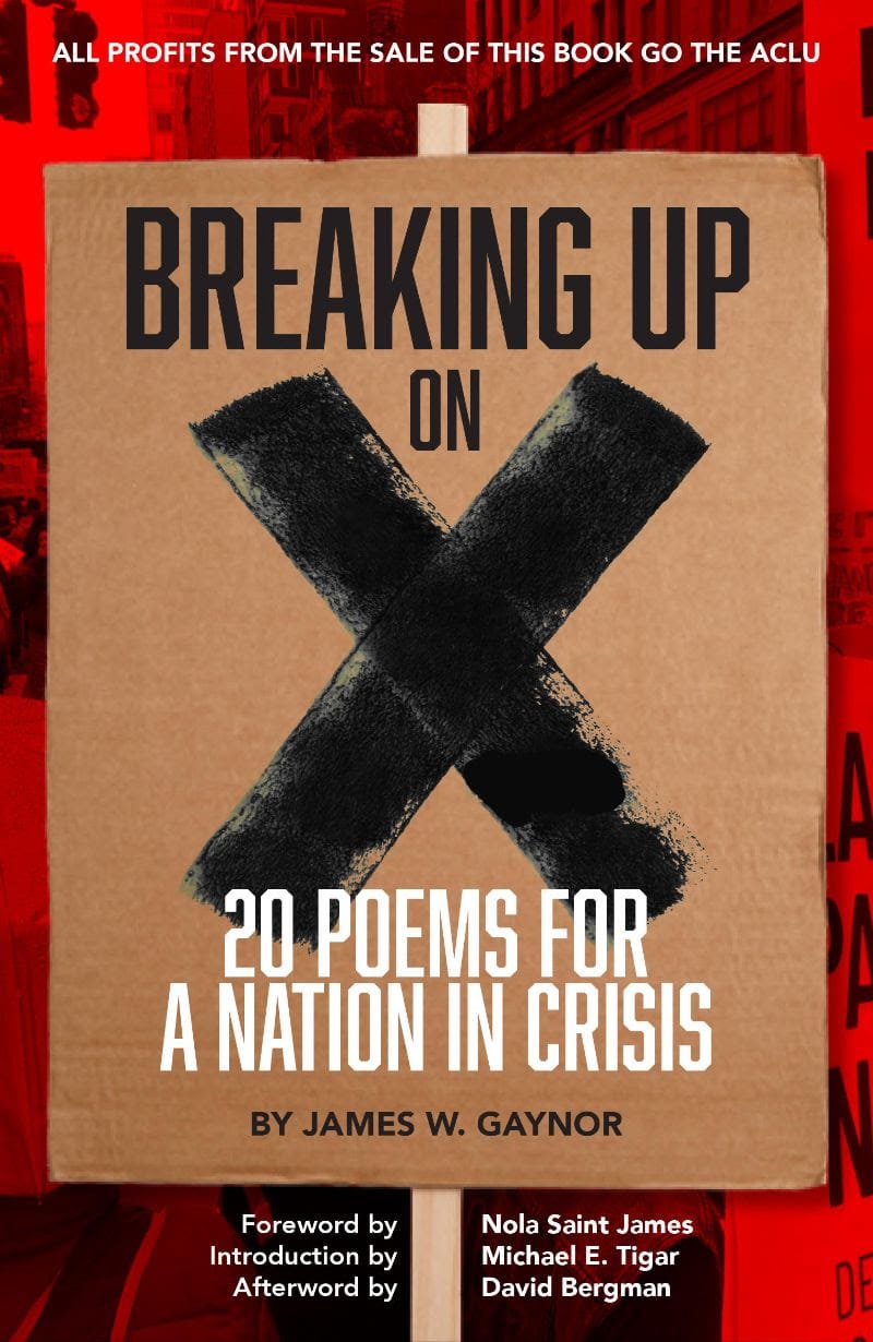 Book cover for Breaking Up on X! 20 Poems for a Nation in Crisis